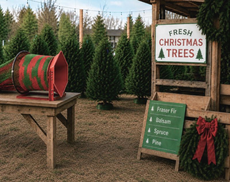 Christmas trees for retail lots and tree farming